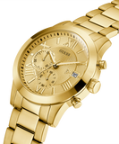  Shop Authentic Guess Atlas Chronograph Gold Dial Gold Steel Strap Watch For Men - W0668G4 - Luxxuri