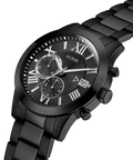  Shop Authentic Guess Atlas Chronograph Black Dial Black Steel Strap Watch For Men - W0668G5 - Luxxuri