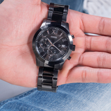  Shop Authentic Guess Atlas Chronograph Black Dial Black Steel Strap Watch For Men - W0668G5 - Luxxuri