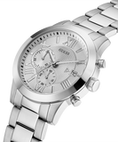  Shop Authentic Guess Atlas Chronograph Silver Dial Silver Steel Strap Watch For Men - W0668G7 - Luxxuri