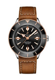  Shop Authentic Breitling Superocean Heritage '57 Black Dial Brown Leather Strap Watch for Men - U10370121B1X1 - Luxxuri