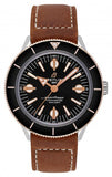  Shop Authentic Breitling Superocean Heritage '57 Black Dial Brown Leather Strap Watch for Men - U10370121B1X1 - Luxxuri