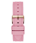Guess Rose Gold Dial with Diamonds Pink Rubber Strap Watch For Women - W1053L3