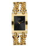  Shop Authentic Guess Trend Multi Chain Black Dial Gold Steel Strap Watch for Women - U1117L5 - Luxxuri