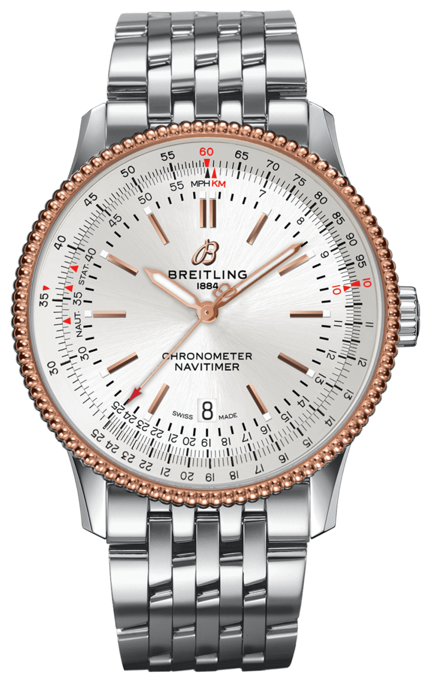  Shop Authentic Breitling Navitimer Automatic 41mm White Dial Silver Stainless Steel Mens Watch - U17326211G1A1 - Luxxuri