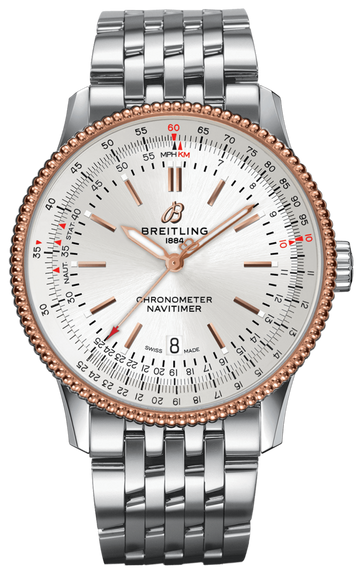  Shop Authentic Breitling Navitimer Automatic 41mm White Dial Silver Stainless Steel Mens Watch - U17326211G1A1 - Luxxuri