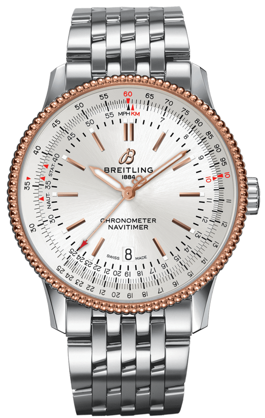  Shop Authentic Breitling Navitimer Automatic 41mm White Dial Silver Stainless Steel Mens Watch - U17326211G1A1 - Luxxuri