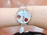  Shop Authentic Fossil Jacqueline Three Hand Mother of Pearl Dial Pink Leather Strap Watch for Women - ES4671 - Luxxuri