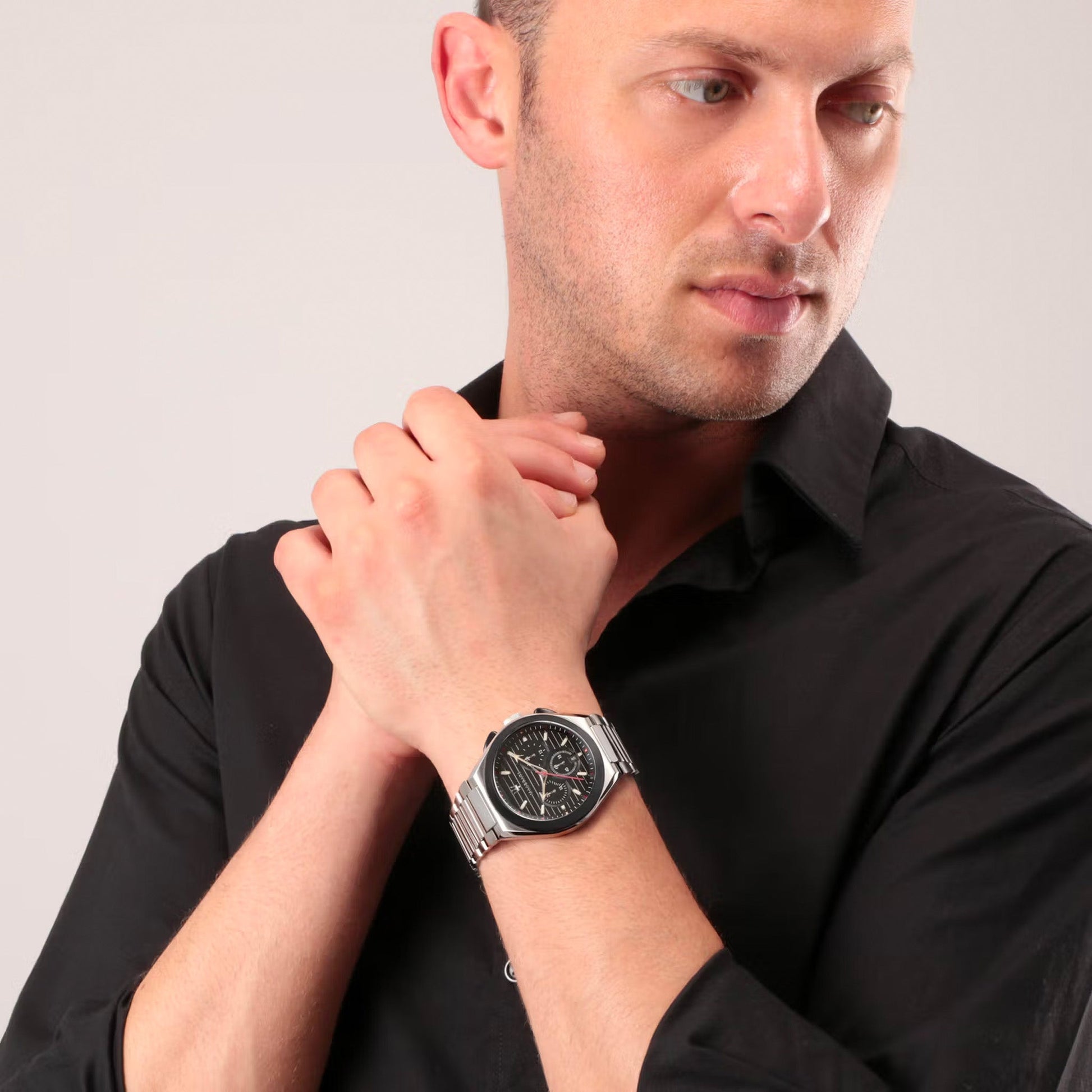  Shop Authentic Maserati Triconic Chronograph Black Dial Silver Steel Strap Watch For Men - R8873639002 - Luxxuri