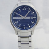  Shop Authentic Armani Exchange Hampton Chronograph Blue Dial Silver Steel Strap Watch For Men - AX2132 - Luxxuri