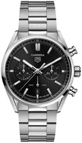  Shop Authentic Tag Heuer Carrera Chronograph Black Dial Silver Steel Strap Watch for Men - CBN2010.BA0642 - Luxxuri