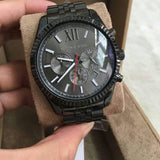  Shop Authentic Michael Kors Lexington Chronograph Black Dial Black Steel Strap Watch for Men - MK8320 - Luxxuri