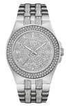  Shop Authentic Bulova Crystal Pave Silver Dial Silver Steel Strap Watch for Men - 96B235 - Luxxuri
