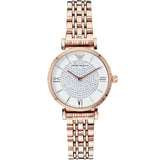  Shop Authentic Emporio Armani T-Bar Gianni Crystal Pave Dial Rose Gold Steel Strap Watch For Women - AR11244 - Luxxuri