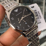  Shop Authentic Emporio Armani Beta Chronograph Black Dial Steel Strap Watch For Men - AR1863 - Luxxuri