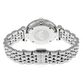 Emporio Armani Gianni T Bar White Crystal Pave Dial Silver Stainless Steel Strap Watch For Women - AR1925