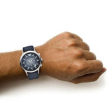  Shop Authentic Emporio Armani Classic Chronograph Blue Dial Blue Leather Strap Watch For Men - AR2473 - Luxxuri