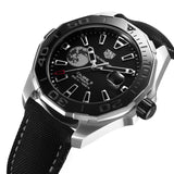  Shop Authentic Tag Heuer Aquaracer Calibre 5 Moon Black Dial Black Nylon Strap Watch for Men - WAY201J.FC6370 - Luxxuri