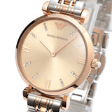  Shop Authentic Emporio Armani Gianni T Bar Grey Dial Two Tone Steel Strap Watch For Women - AR1840 - Luxxuri
