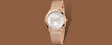  Shop Authentic Calvin Klein Minimal White Dial Rose Gold Mesh Bracelet Watch for Women - K3M22626 - Luxxuri
