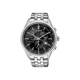  Shop Authentic Citizen Eco Drive Chronograph Black Dial Silver Steel Strap Watch For Men - AT2140-55E - Luxxuri