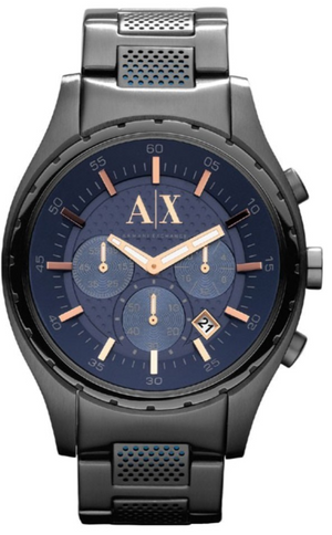  Shop Authentic Armani Exchange Chronograph Blue Dial Grey Steel Strap Watch For Men - AX1166 - Luxxuri