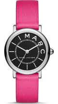 Marc Jacobs Roxy Black Dial Pink Leather Strap Watch for Women - MJ1535