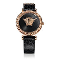  Shop Authentic Versace Palazzo Empire Greca Black Dial Black Leather Strap Watch for Women - VEDV00719 - Luxxuri