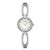  Shop Authentic Bulova Crystal Collection Mother of Pearl Dial Silver Steel Strap Watch for Women - 96L223 - Luxxuri