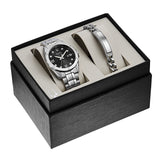  Shop Authentic Bulova Diamond Accent Black Dial Silver Steel Strap Watch for Men - 96K106 - Luxxuri