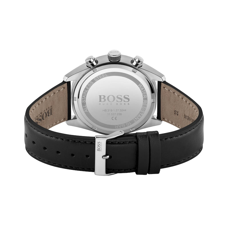  Shop Authentic Hugo Boss Champion Black Dial Black Leather Strap Watch for Men - 1513816 - Luxxuri