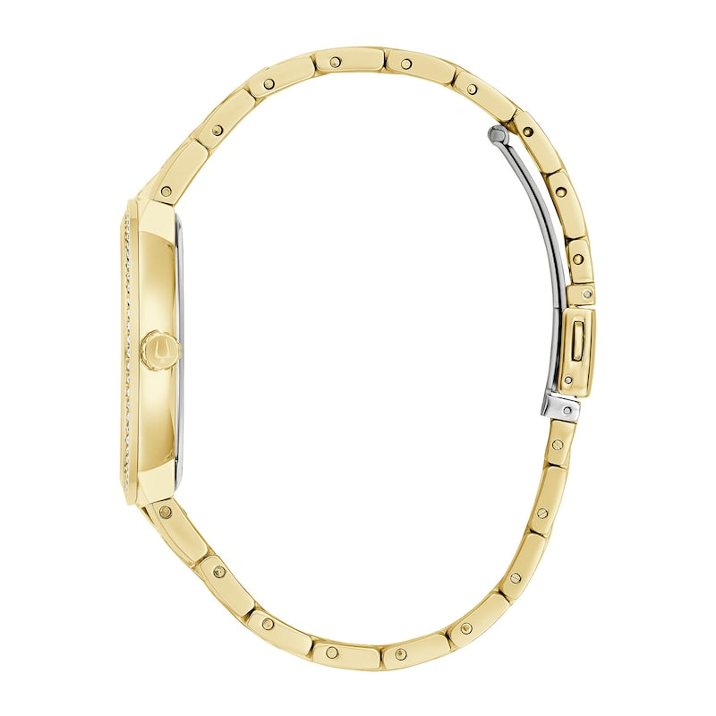  Shop Authentic Bulova Crystal Collection Silver Dial Two Tone Steel Strap Watch for Men - 98K102 - Luxxuri