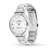 Coach Delancey White Dial Silver Steel Strap Watch for Women - 14502495