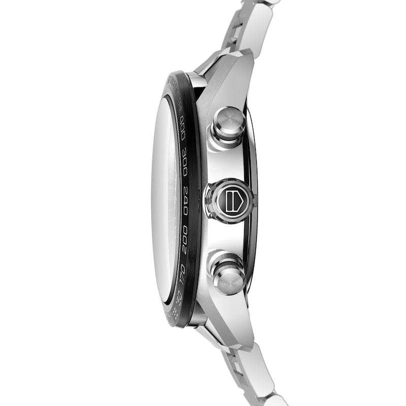  Shop Authentic Tag Heuer Carrera Automatic Chronograph Black Dial Silver Steel Strap Watch for Men - CBN2A1B.BA0643 - Luxxuri