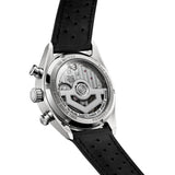  Shop Authentic Tag Heuer Carrera Automatic Chronograph Black Dial Black Leather Strap Watch for Men - CBS2210.FC6534 - Luxxuri