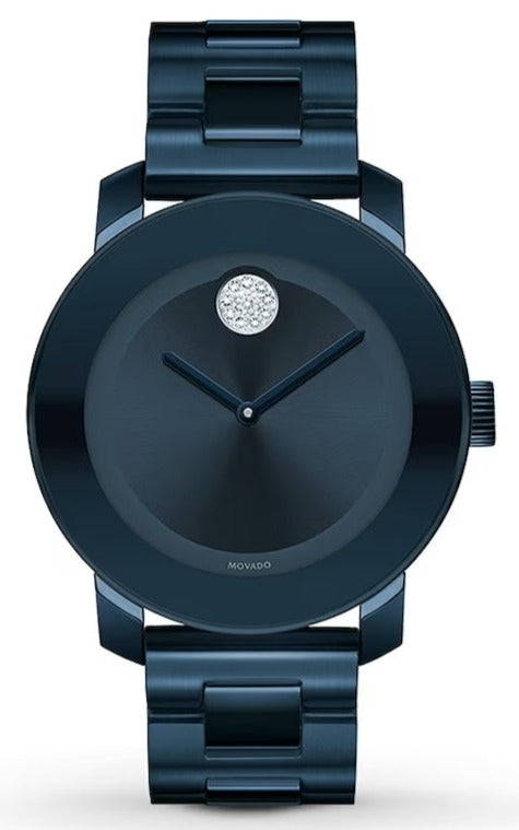  Shop Authentic Movado Bold Blue Dial Blue Steel Strap Watch For Women - 3600388 - Luxxuri