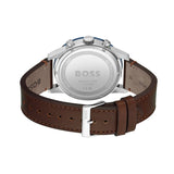  Shop Authentic Hugo Boss Allure Blue Dial Brown Leather Strap Watch for Men - 1513921 - Luxxuri
