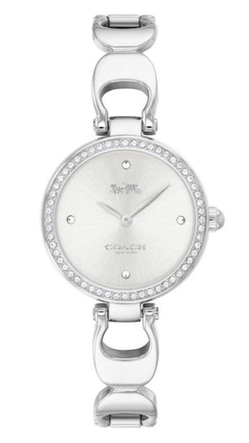 Coach Park Crystals Silver Dial Silver Steel Strap Watch for Women - 14503170