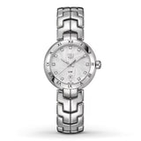  Shop Authentic Tag Heuer Link Diamonds Mother of Pearl Dial Silver Steel Strap Watch for Women - WAT1411.BA0954 - Luxxuri