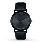  Shop Authentic Movado Sapphire Black Dial Black Leather Strap Watch for Men - 606884 - Luxxuri