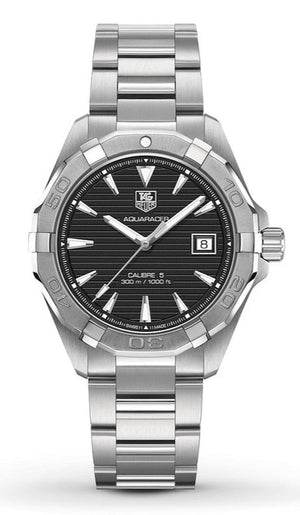  Shop Authentic Tag Heuer Aquaracer Automatic Black Dial Silver Steel Strap Watch for Men - WAY2110.BA0928 - Luxxuri