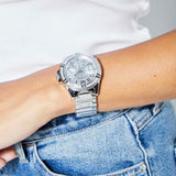  Shop Authentic Guess Frontier Diamonds Silver Dial Silver Steel Strap Watch For Women - W1156L1 - Luxxuri