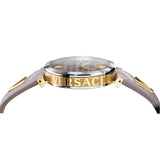  Shop Authentic Versace V-Twist Quartz Purple Dial Purple Leather Strap Watch for Women - VELS00219 - Luxxuri