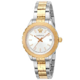  Shop Authentic Versace Hellenyium Silver Dial Two Tone Steel Strap Watch for Women - V12030015 - Luxxuri