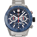  Shop Authentic Tag Heuer Carrera Chronograph Blue Dial Silver Steel Strap Watch for Men - CBG2A11.BA0654 - Luxxuri