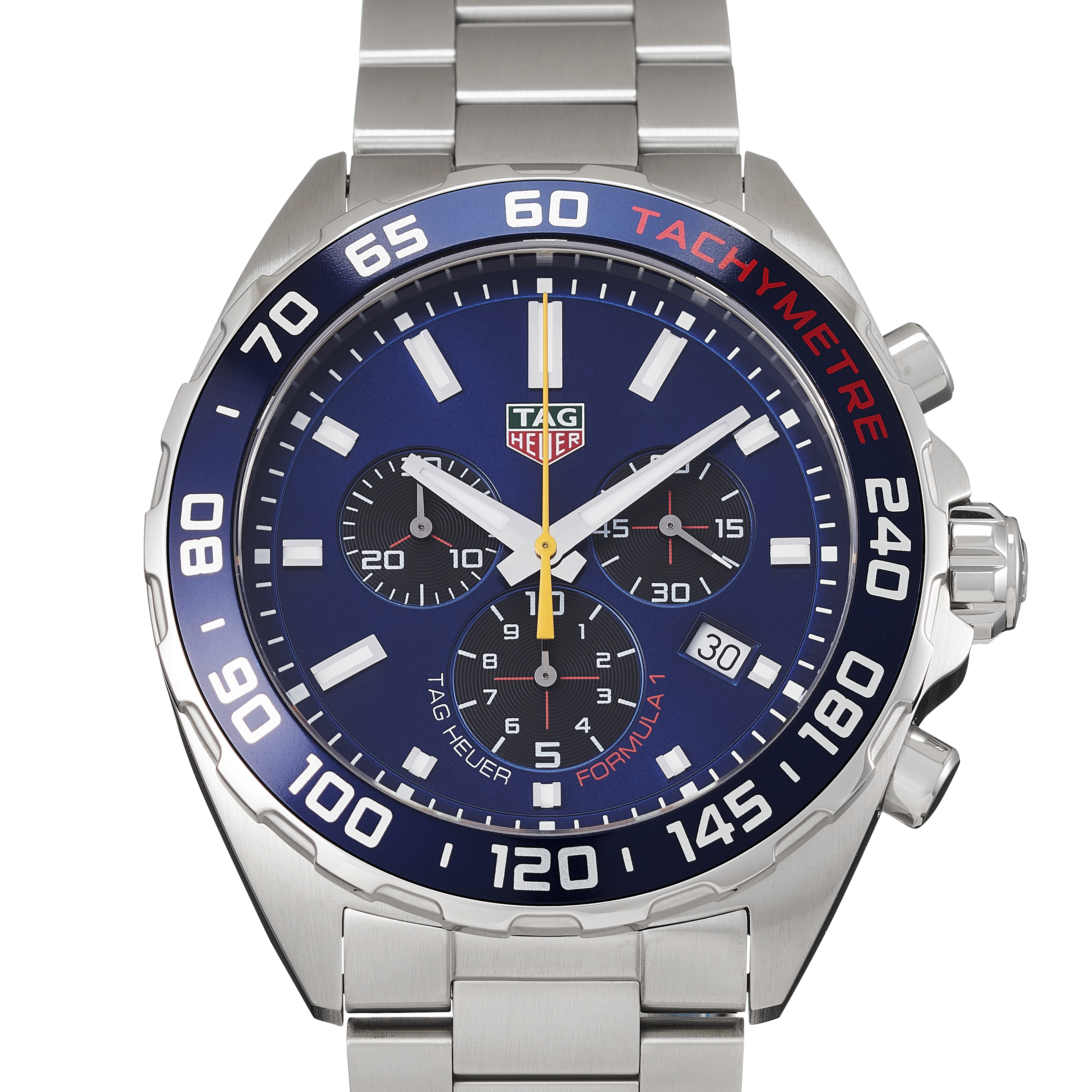 Tag Heuer Formula 1 Red Bull Racing Chronograph Blue Dial Silver Steel Strap Watch for Men - CAZ101AK.BA0842