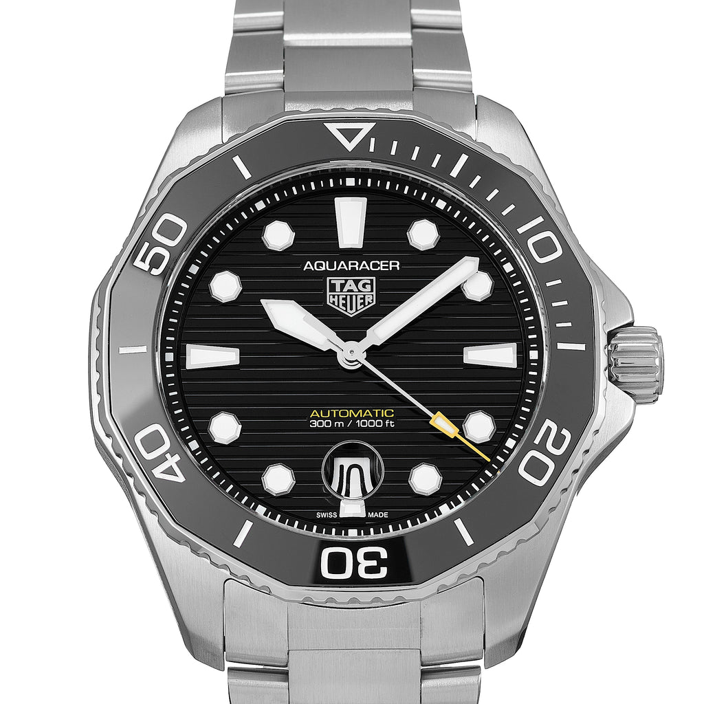  Shop Authentic Tag Heuer Aquaracer Professional 300 Automatic Black Dial Silver Steel Strap Watch for Men - WBP201A.BA0632 - Luxxuri