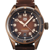  Shop Authentic Tag Heuer Autavia Brown Dial Brown Leather Strap Watch for Men - WBE5191.FC8276 - Luxxuri