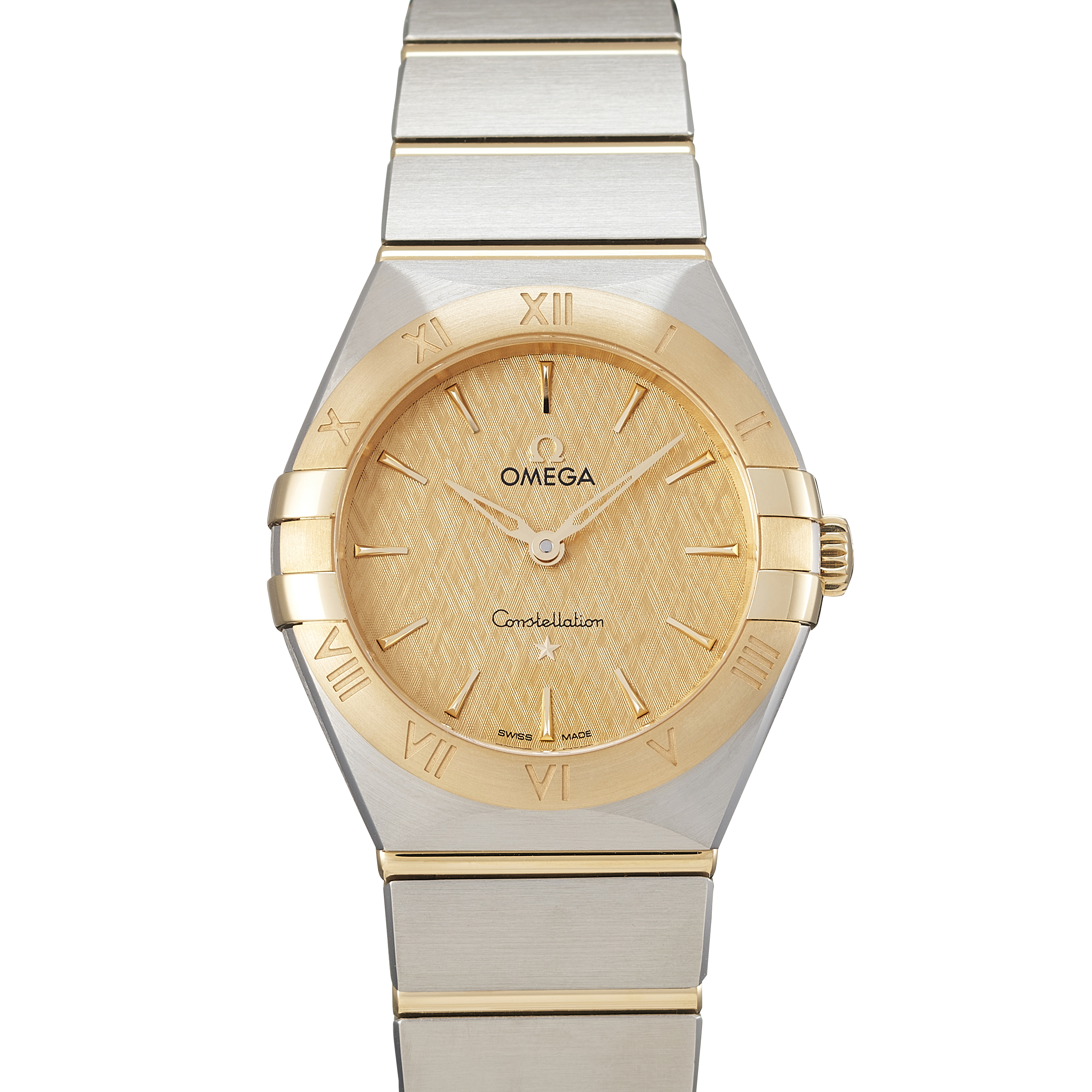 Omega Constellation Manhattan Yellow Dial Two Tone Steel Strap Watch for Women - 131.20.28.60.08.001
