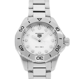  Shop Authentic Tag Heuer Aquaracer Professional 200 Quartz Diamond Mother of Pearl Dial Silver Steel Strap Watch for Women - WBP1416.BA0622 - Luxxuri